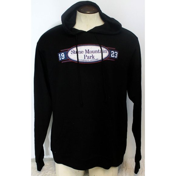 Ga Georgia Stone Mountain Park Authentic Sweatshirt Men 2XL Hoodie Spectra Black - Picture 2 of 11